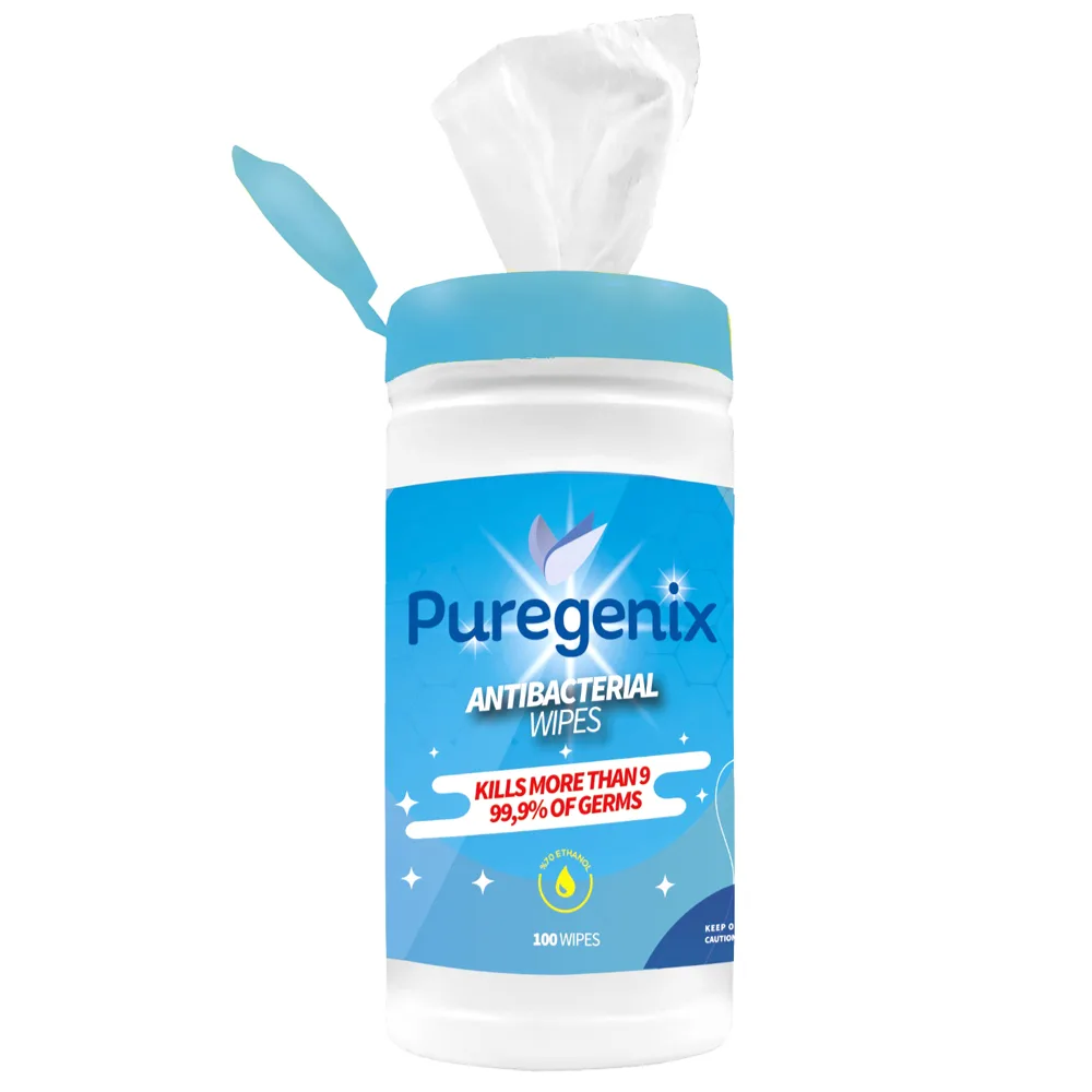 Puregenix Antibacterial Wet Wipes 100 Pcs