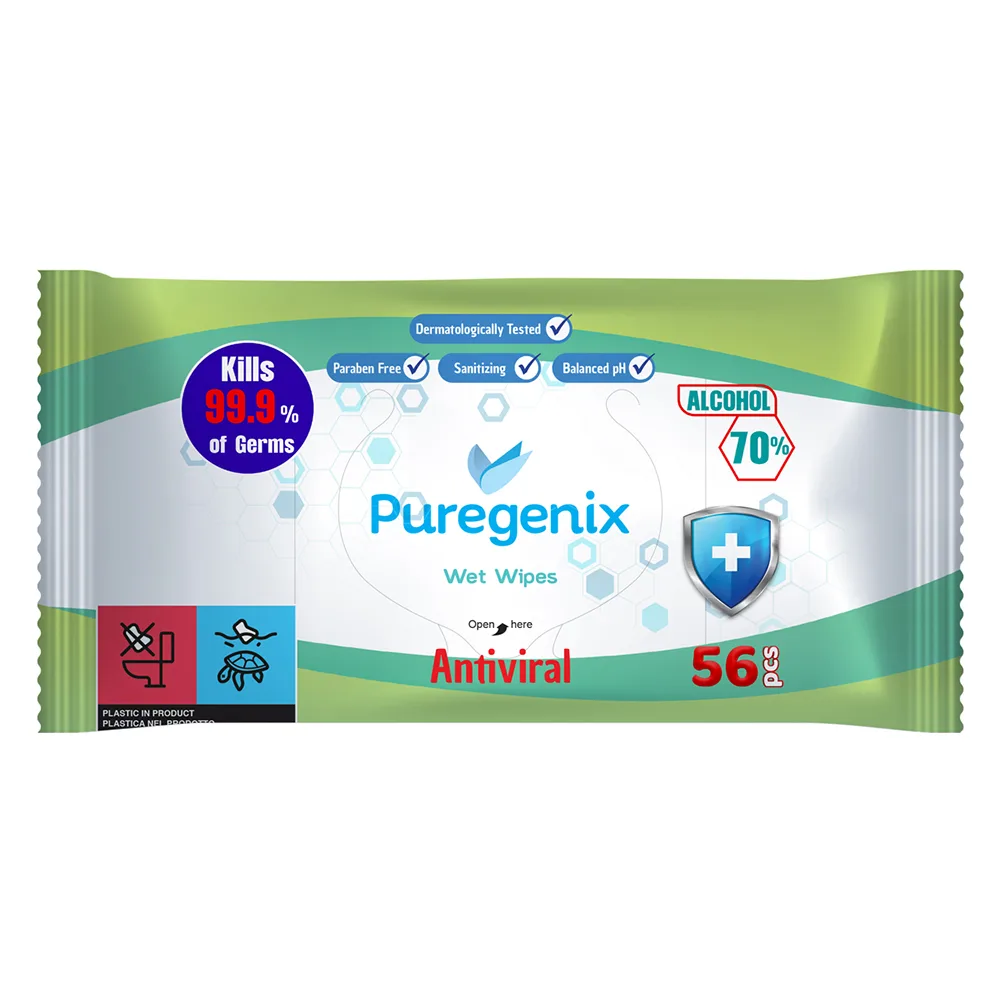 Puregenix Antiviral Wet Wipes 56 Pcs